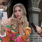 En la foto: Galaxy S22+, Galaxy S22 (base) y Galaxy S22 Ultra.