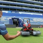 Los cancheros del Capwell empezaron a trabajar el día siguiente de la final 2021.