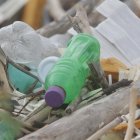 Fotografía de la basura acumulada en la playa de Costa del Este. el 14 de febrero de 2022, en la bahía de Panamá, una de las más contaminadas en la Ciudad de Panamá (Panamá).