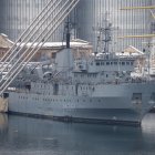 Barcos militares ucranianos en la bahía de la ciudad de Odesa, en una imagen de archivo.