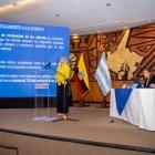 Presentación. La prefecta del Guayas, durante su intervención ayer.