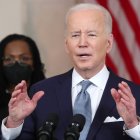 Imagen de archivo del presidente de Estados Unidos, Joe Biden, fue registrado este viernes, durante una declaración pública, en la Casa Blanca, en Washington DC (EE.UU.).