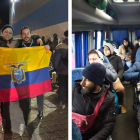 Ecuatorianos en Ucrania, foto compartida por la Cancillería.