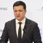 El presidente de Ucrania, Volodímir Zelenski, se dirigió hoy a Europa para pedirle que "despierte ya" ante el "terrorismo nuclear" de Rusia