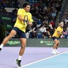 Gonzalo Escobar (i) y Diego Hidalgo cayeron en dos parciales en el duelo de dobles.