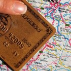 Fotografía de archivo de una tarjeta de crédito American Express.