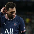 El delantero argentino del PSG, Lionel Messi, durante el encuentro correspondiente a la vuelta de los octavos de final de la Liga de Campeones