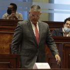 Contralor. Carlos Riofrío se presentó este jueves 10 de marzo de 2022 en la Asamblea Nacional.