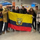 Parte del grupo de 203 ecuatorianos que regresaron en el segundo vuelo humanitario dado el pasado 4 de marzo.