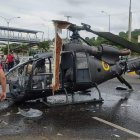 La aeronave cayó sobre la Avenida Universitaria