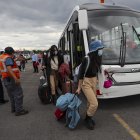 Imagen de ecuatorianos repatriados de Ucrania el pasado 4 de marzo, en Quito