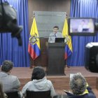 El consejero presidencial compareció ante los medios de comunicación en el Palacio de Carondelet.