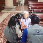Luz María permaneció hasta casi la medianoche del lunes en la iglesia San Francisco.