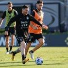 Lionel Messi, jugador de la selección argentina, durante el entrenamiento para medir a Venezuela y Ecuador.