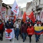 Reclamo. Los manifestantes hablan de privatizaciones, pero el Gobierno lo niega.
