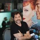 El actor español Javier Bardem fue registrado este sábado, durante una rueda de prensa para celebrar su nominación al Óscar.
