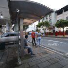 PARADEROS DAÑADOS POR LOS DELINCUENTES, EN AGUIRRE Y GARCIA MORENO, 26 DE MARZO DEL 2022  AMELIA ANDRADE Guayaquil-Ecuador Agencia (ag-expreso)