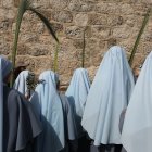 Los peregrinos aportaron hoy un clima festivo y colorido