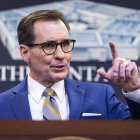 El portavoz del Departamento de Defensa de EE.UU., John Kirby, en una fotografía de archivo.