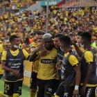 Gabriel Cortez, volante de Barcelona, marcó un doblete en el triunfo ante Orense en el Monumental.