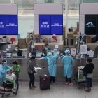 Vista de un mostrador del aeropuerto de Hong Kong, en una imagen de archivo. EFE/EPA/JEROME FAVRE