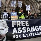 Protesta contra la extradición de Assange en Londres, en foto de archivo