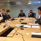 Reunión del 19 de abril con el FMI a la que acudió el ministro de Gobierno, Francisco Jiménez.