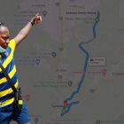 Esta habría sido la ruta que tomaron los secuestradores de Don Naza.