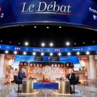 París. Emmanuel Macron y Marine Le Pen, en un momento del debate que la noche del miércoles sostuvieron de cara a las elecciones del domingo.
