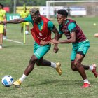 El Loco (i) durante una de las últimas prácticas en las que compartió con sus compañeros.