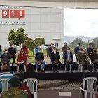 Acto. El presidente de la República, Guillermo Lasso, guardó la mascarilla en su bolsillo como fin de la medida.