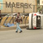 Un miembro de la Policía nacional fue abatido en la vía perimetral.