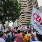 La Central Unitaria de Trabajadores (CUT) se plantó en la plaza San Francisco de Guayaquil.