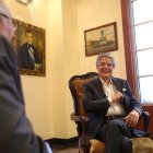 Guillermo Lasso en entrevista este 3 de mayo.