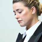 La actriz estadounidense Amber Heard durante una audiencia en el juzgado de circuito del condado de Fairfax, Virginia, EE.UU., 3 de mayo de 2022.