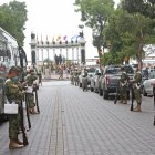 Preparativos. Militares participaron hasta después del mediodía en sus ensayos de la Batalla del Pichincha.