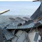 Un complejo hotelero quedó ayer destruido por un misil ruso en Odesa, tras la agresión de Moscú