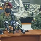 Explicación. El coronel Milton Rodríguez, comandante de la Brigada Napo, explicó lo ocurrido con los militares agredidos.