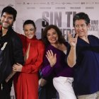 La directora de "Sin ti no puedo", Chus Gutiérrez (2d), la actriz mexicana Maite Perroni (2i), el actor Alfonso Bassave (i) y Pedro Casablanc (d) posan este lunes durante el photocall de la película "Sin ti no puedo" de Gutiérrez, en Madrid. La película se estrenará el próximo 3 de junio en cines y es según la directora Chus "un viaje a través de la culpa."