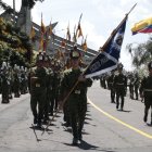 Quito. En la Cima de la Libertad, los soldados hicieron ayer una última práctica para la ceremonia militar.