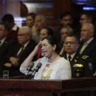 Intervención de la presidenta de la asamblea Guadalupe Llori.