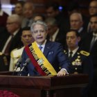 Presidente. Guillermo Lasso eludió la política durante una hora y media.