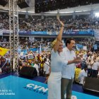 Cynthia en el lanzamiento de su precandidatura a la Alcaldía de Guayaquil.
