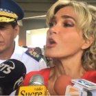 Pronunciamiento. La alcaldesa mientras es abordada por medios de comunicación este miércoles.