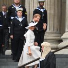 El príncipe Enrique y Meghan Markle, duques de Sussex, llegan a la catedral de San Pablo