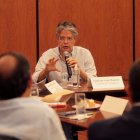 Conversatorio. Uno de los salones de Diario EXPRESO acogió el encuentro entre el presidente y los editorialistas de este medio.