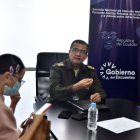 Pablo Ramírez, director general del Servicio Nacional de Atención Integral a Personas Adultas Privadas de la Libertad y a Adolescentes Infractores, en conversatorio con periodistas este lunes.