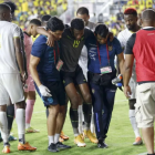 Gonzalo Plata no pudo terminar el duelo amistoso entre Ecuador y Cabo Verde, por una lesión que sufrió en su pie izquierdo.