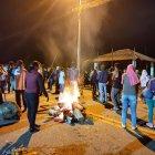 En las primeras horas de la movilización, dirigentes de la Conaie bloquearon la vía Puyo - Tena.