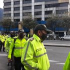 Resguardo. Los accesos a la Unidad de Flagrancia permanecen cerradosdesde antes de las 06:00 de este 14 de junio.